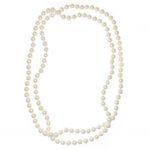 2010294 Elegant Long-Line Imitation Pearl Necklace