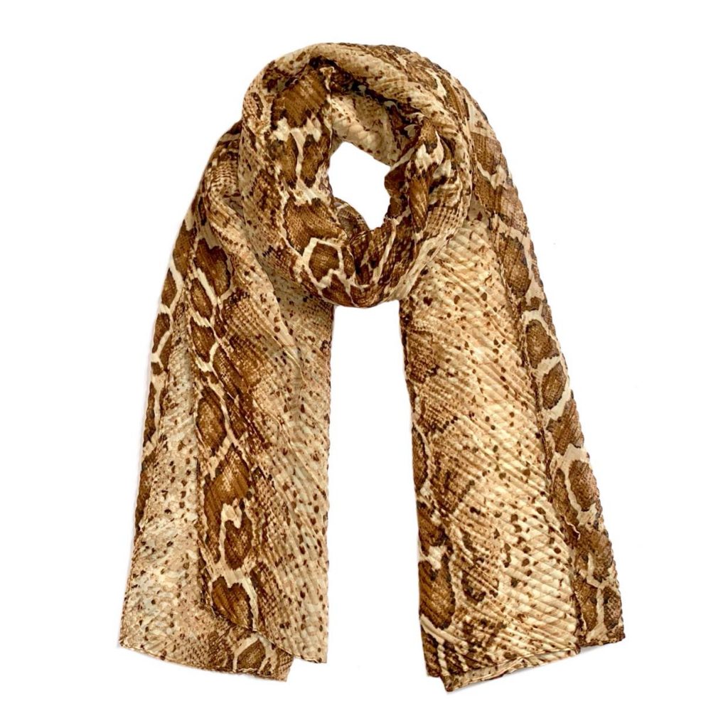 SHLP3212 Beautiful Winter Snake Print Scarf With SoftCrinkle Texture SHSales Jewellery