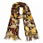 SHPM4612 Maya Snake Print Luxury Blanket Scarf