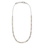 2010290 Tri-Tone Rose-Gold and Silver-Tone Heart Chain Necklace