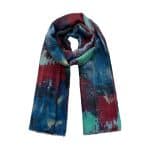 SHLP3284 Modern Shimmer Check Crinkle Scarf