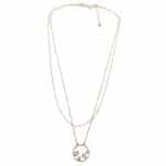 2010823G Jemma Layered Crystal Pendant Necklace - Gold-tone
