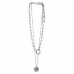 2010921S Arabella Silver-Tone Elegant Layered Necklace