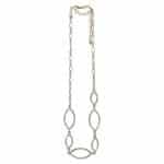 2011013G Elegant Gold-Tone Crystal Necklace