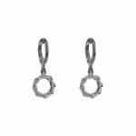 205870CZ Evening Crystal Halo Drop Earrings - Cubic Zirconia