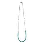2011023S Silver-Tone Blue Beaded Necklace