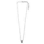2010992 Chic Simplicity Floating Crystal Pendant Necklace - Silver-Tone