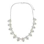 2010997 Melissa Elegant Crystal Necklace - Silver-Tone