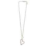 2011087G Modern Love Heart Pendant Necklace - Gold-Tone