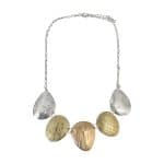 T9175 Elara Silver, Gold and Rose-Gold Tone Necklace