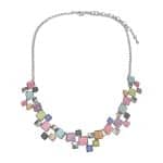 T9752  Contemporary Multicolour Mosaic Necklace and Earring Set