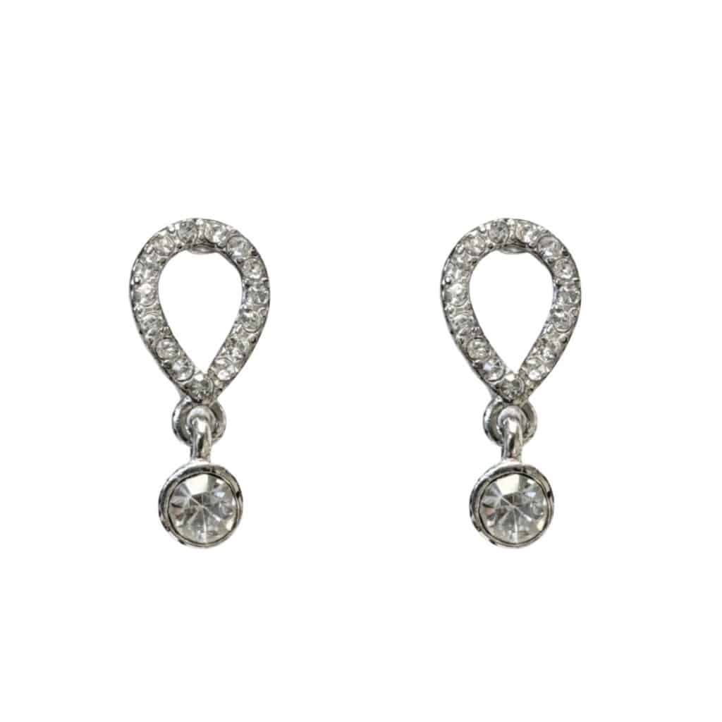 Absolute Jewellery Diamante Cross Earrings HCE410