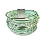 203711G Metallic Mint Magnetic Wrap Bracelet