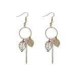 205939LI Seasons Gold-Tone Leaf & Flower Drop Earrings