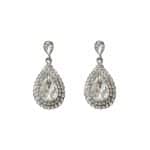 207127 Ornate Crystal  Drop Earrings