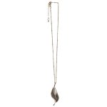 2011191G Elizabeth Leaf Pendant Necklace - Gold-Tone