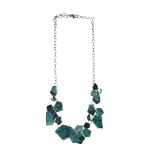 2011221 Lucia Turquoise Enamelled Necklace 