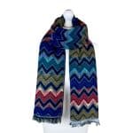 SHBL975 Jessica Zig Zag Print Blanket Scarf