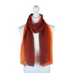 SHCH882 Ombre Chiffon Style Scarf (Orange, Green & Rust)