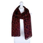 SHPS916 Small Poppy Glitter Print Scarf (3 Assorted Colours)
