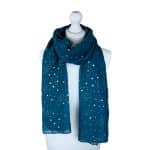SHTR902 Stardust Print Scarf with Silver-Foil Finish