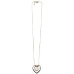 2011203G Long Gold-Tone Heart Necklace 