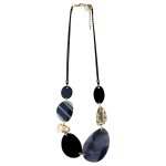 2011178 Monochrome Contemporary Beaded Necklace - Gold-Tone