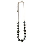 2011247 Arabella Black & Gold Beaded Necklace 