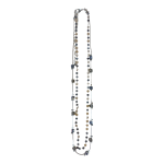2011249S Delicate Crystal & Faux Pearl Layered Necklace - Silver-Tone