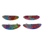 SH9115 Tropical Print Acrylic Hair Slides (4 colours)