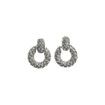 205936S Classic Crystal Link Drop Earrings  - Silver Tone