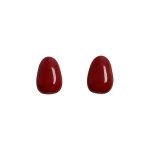 206066R Nova Enamelled Earrings  - Red