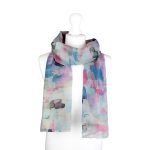 SHPS1119 Modern Pain Stroke Print Scarf with Glitter Detailing (3 Assorted Colours)