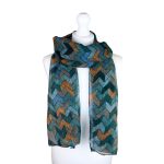 SHPS1121 Multi Kaftan Print Scarf with Glitter Detailing (3 Assorted Colours)