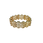 205232G Gold-Tone Contemporary Honeycomb Bracelet (Stretch Fit)