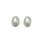 206146OV Classic Oval Faux Pearl Clip Earrings