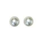 206146RO  Classic Round Faux Pearl Clip Earrings
