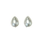 206146TE Classic Teardrop Faux Pearl Clip Earrings