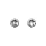 206147S Contemporary Circle Silver-Tone Clip Earrings