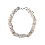 209825 Spring Pink & Cream Shell Design Necklace