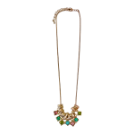 T9149 Multicolour Crystal Charm Necklace - Gold-Tone