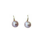 206152PK Elegant Pastel Pearl Drop Earrings - Pink