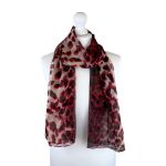 SHCH1304 Daya Leopard Print Chiffon Style Scarf  (3 Assorted Colours)