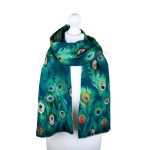 SHLP1341 Luxury Peacock Print Scarf  (3 Assorted Colours)
