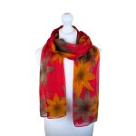SHPS1316 Oriental Lily Glitter Print Scarf (3 Assorted Colours)