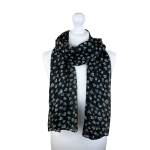 SHPS1324 Autumnal Heart Glitter Print Scarf (3 Assorted Colours)