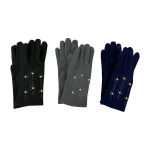 SHGL1433 Elegant Pearl & Crystal Embellished Gloves (3 Assorted Colours)