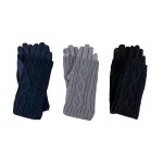 SHGL1434 Cable-Knit Two-in-One Gloves (3 Assorted Colours)