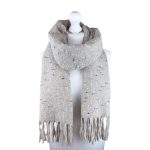 SHSF1405 Ultra Soft Beige Colour Fleck Design Scarf  (Colour as Shown)