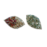 201013 Iridescent Crystal Leaf Brooch (2 Colours)
